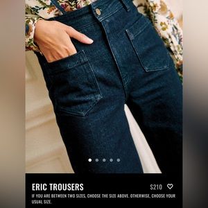 Bnwt Sezane Eric trousers  size 42 but fits thight